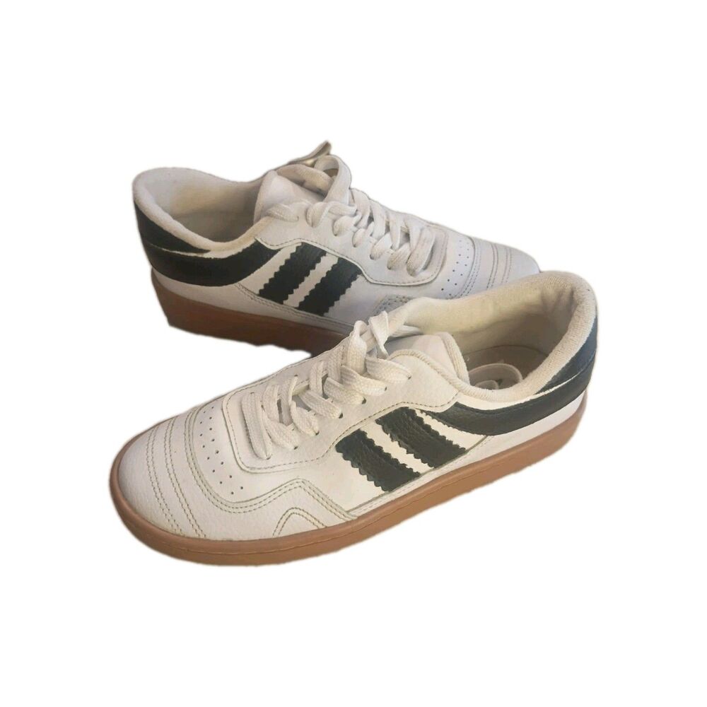 Mks Size 6 Women's White Black Stripe Shoes Sneakers Boutique Size 6